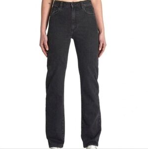 Abrand Size A 94 High Straight Jeans Washed Black Size 24 US 00